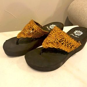 Yellow Box Platform Sandals- Excellent used Condition
